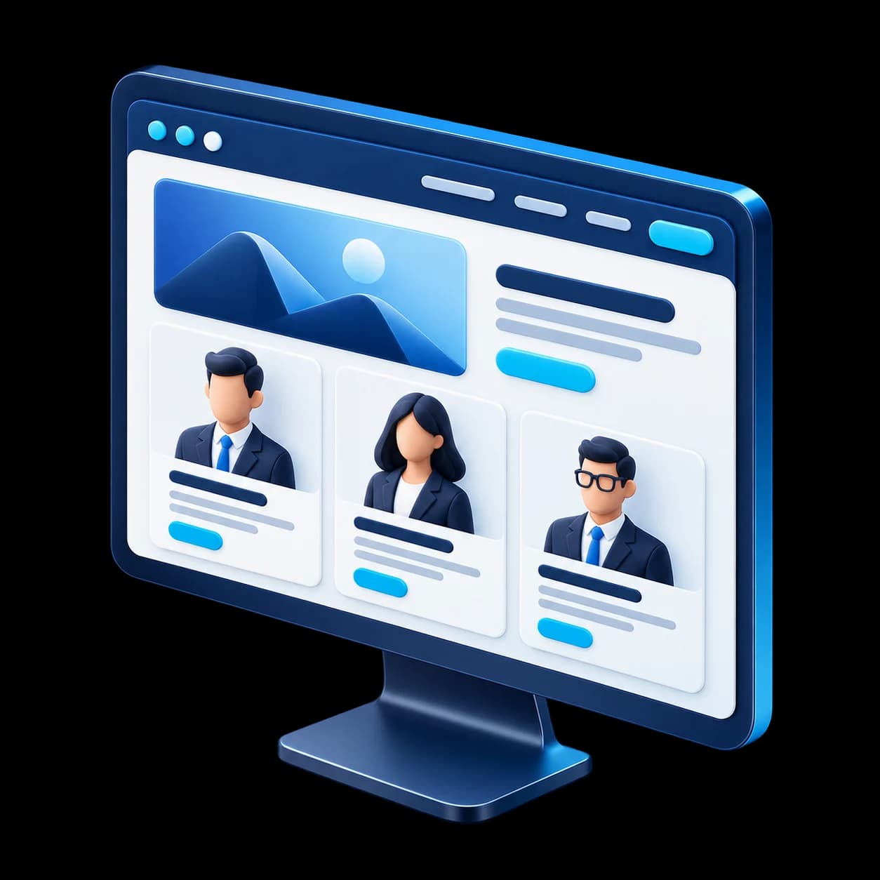 Illustration of business & corporate websites